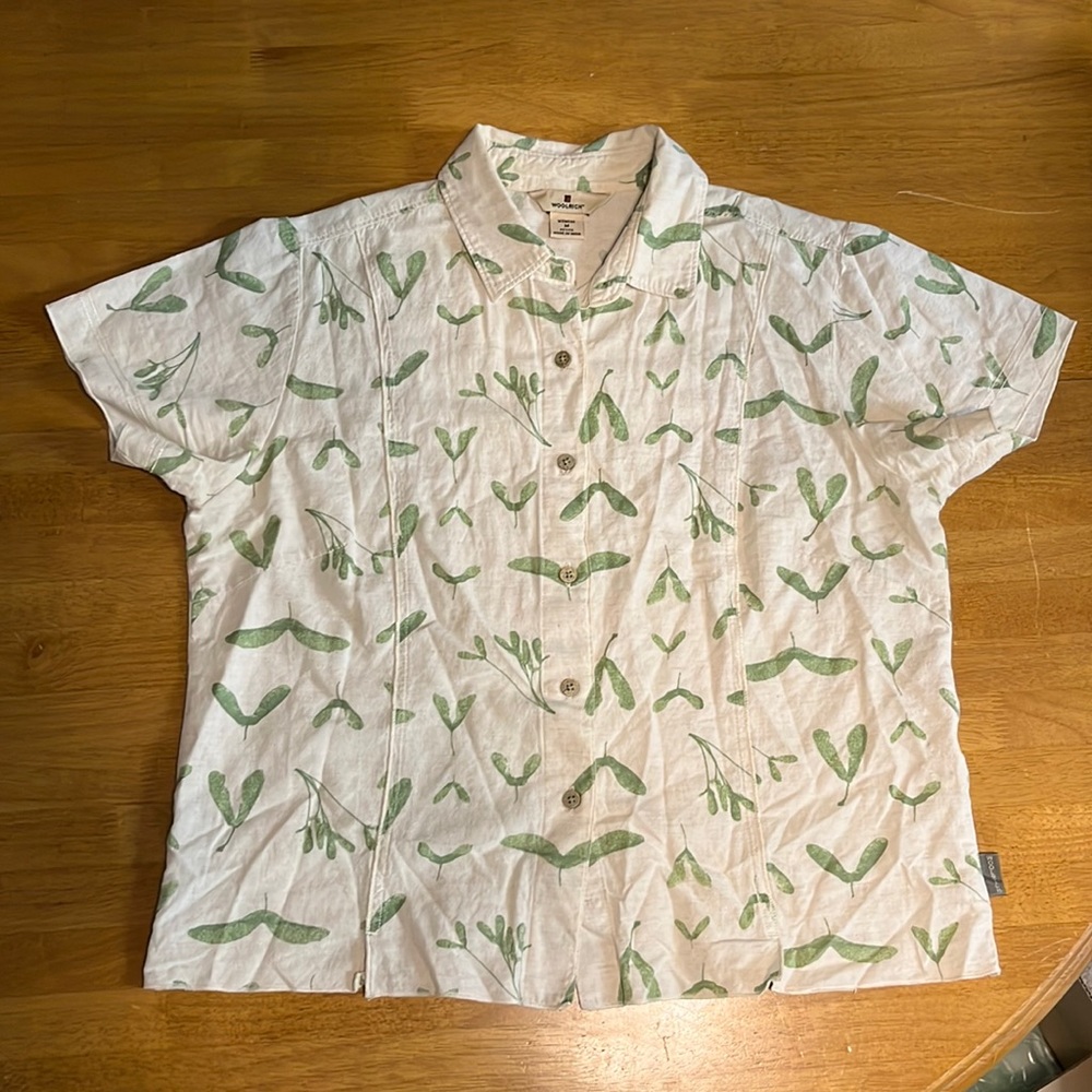 Woolrich Linen Cotton Blend Button Up